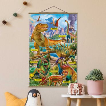 Plakat z wieszakiem - Gatunki dinozaurów