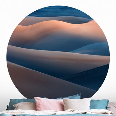 Okrągła tapeta samoprzylepna - Kolory pustyni