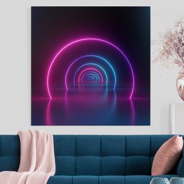 Obraz na płótnie - Three-Dimensional Neon Arches