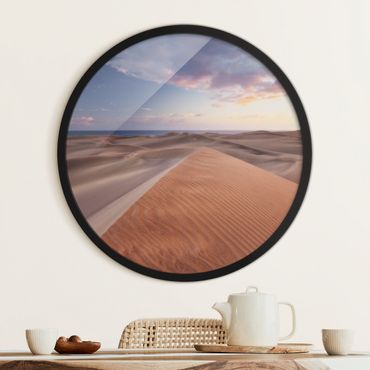 Okrągły obraz w ramie - View Of Dunes