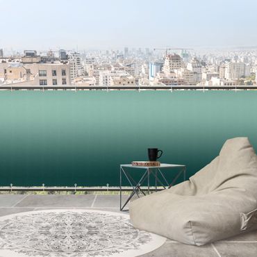 Osłona balkonowa zapewniająca prywatność - Ciemnozielony gradient kolorów
