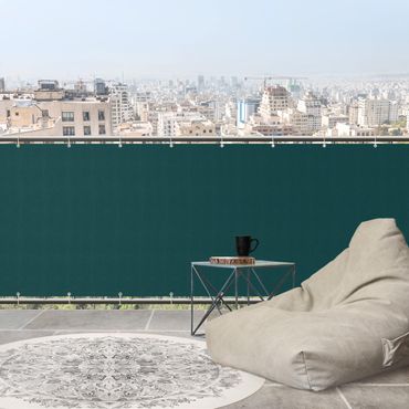 Osłona balkonowa zapewniająca prywatność - Ciemna jadeitowa zieleń