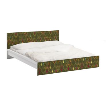 Okleina meblowa IKEA - Malm łóżko 180x200cm - oczy pawia