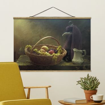 Plakat z wieszakiem - Nieruchome życie z koszem owoców