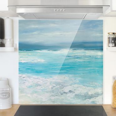Panel szklany do kuchni - Burza na morzu II