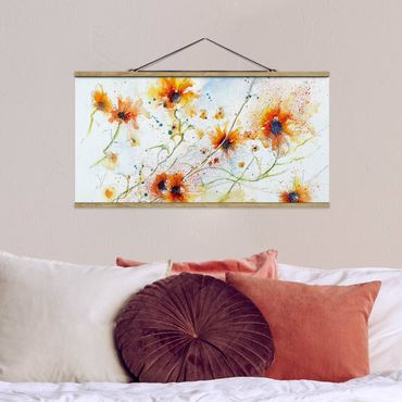 Plakat z wieszakiem - Malowane kwiaty