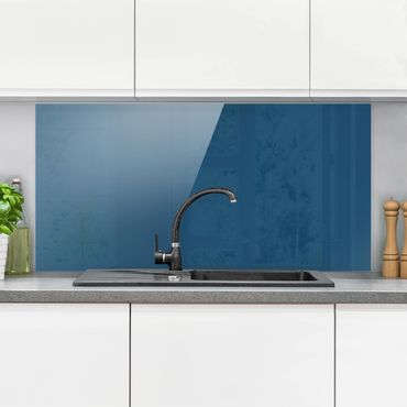 Panel szklany do kuchni - Błękit pruski