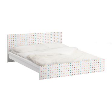 Okleina meblowa IKEA - Malm łóżko 140x200cm - Nr UL748 Little Dots