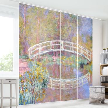 Zasłony panelowe zestaw - Claude Monet - Most Moneta w ogrodzie