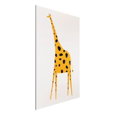 Obraz Alu-Dibond - Żółta żyrafa
