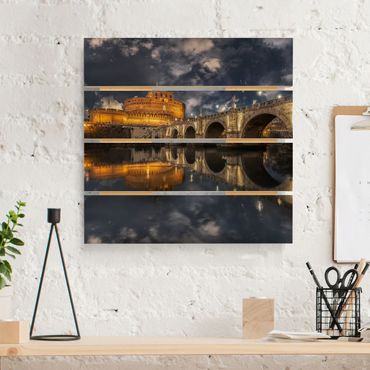 Obraz z drewna - Ponte Sant'Angelo w Rzymie