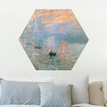 Obraz heksagonalny z Alu-Dibond - Claude Monet - Impresja