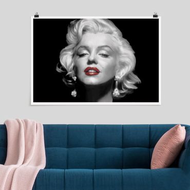 Plakat - Marilyn z czerwonymi ustami