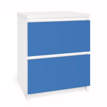 Okleina meblowa IKEA - Malm komoda, 2 szuflady - Kolor niebieski królewski