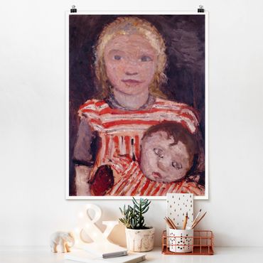 Plakat - Paula Modersohn-Becker - Dziewczynka z lalką