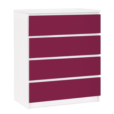 Okleina meblowa IKEA - Malm komoda, 4 szuflady - Kolor Wino Czerwony