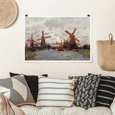 Plakat - Claude Monet - Wiatraki Zaandam