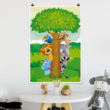 Plakat - Nr BF1 Zwierzęta z dżungli