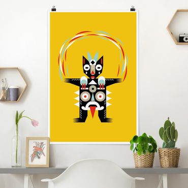 Plakat - Kolaż Etno Potwór - Żongler
