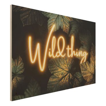 Obraz z drewna - Złote liście Wild Thing
