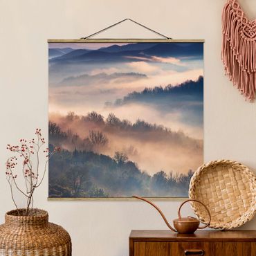Plakat z wieszakiem - Mgła o zachodzie słońca
