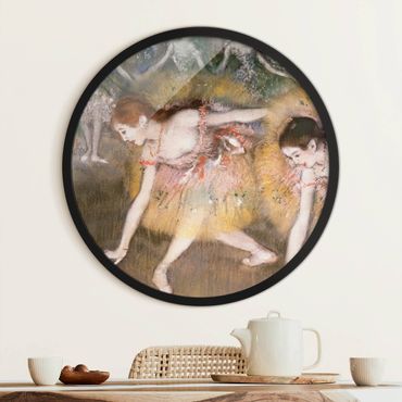 Okrągły obraz w ramie - Edgar Degas - Bowing Ballerinas