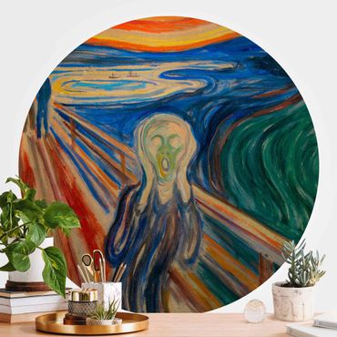 Okrągła tapeta samoprzylepna - Edvard Munch - Krzyk