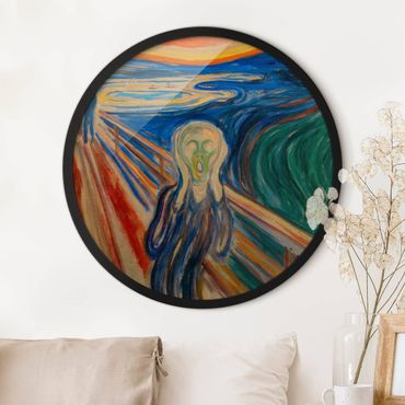 Okrągły obraz w ramie - Edvard Munch - The Scream