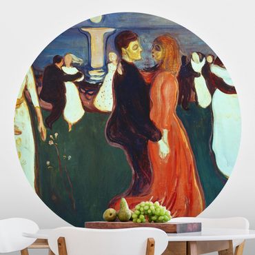 Okrągła tapeta samoprzylepna - Edvard Munch - Taniec życia