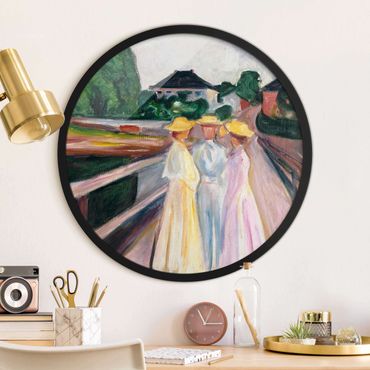 Okrągły obraz w ramie - Edvard Munch - Three Girls