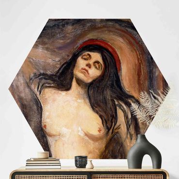 Sześciokątna tapeta samoprzylepna - Edvard Munch - Madonna