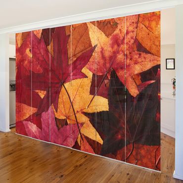 Zasłony panelowe zestaw - Kolorowe liście