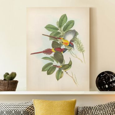 Obraz na płótnie - Ilustracja w stylu vintage Ptaki tropikalne III
