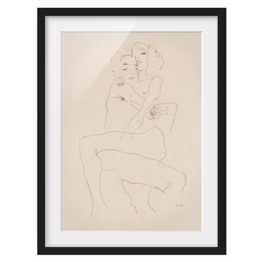 Plakat w ramie - Egon Schiele - Dwa akty