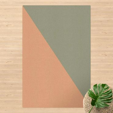 Mata korkowa - Prosty trójkąt w kolorze oliwkowej zieleni