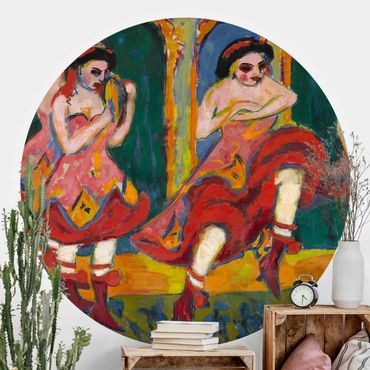 Okrągła tapeta samoprzylepna - Ernst Ludwig Kirchner - Tancerze Czardy