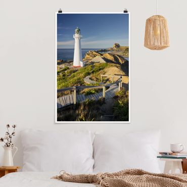 Plakat - Latarnia morska Castle Point Nowa Zelandia