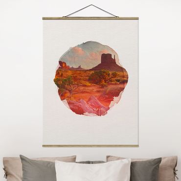 Plakat z wieszakiem - Akwarele - Monument Valley Navajo Tribal Park Arizona
