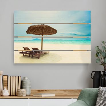 Obraz z drewna - Plaża marzeń