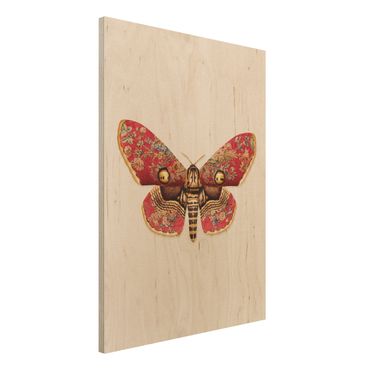 Obraz z drewna - Vintage Moth