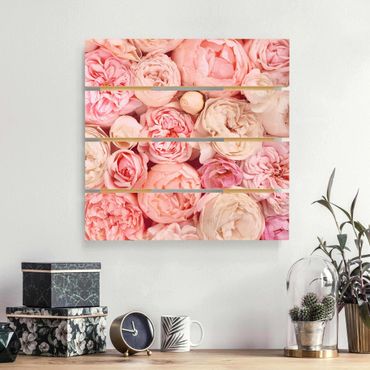 Obraz z drewna - Rosy Rosé Coral Shabby
