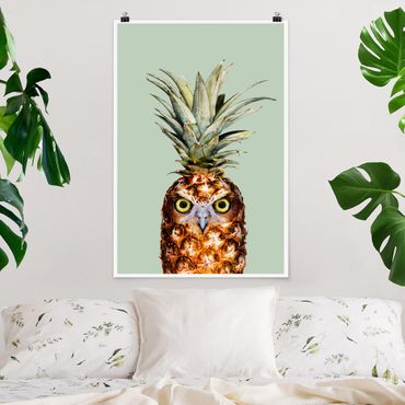 Plakat - Ananas z sową