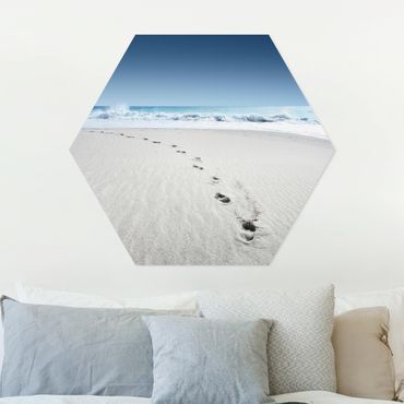 Obraz heksagonalny z Forex - Ścieżki na piasku