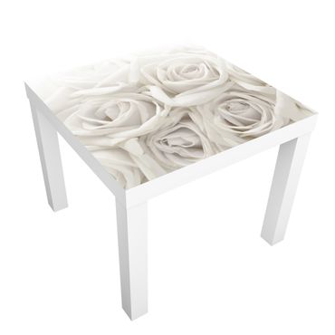 Okleina meblowa IKEA - Lack stolik kawowy - Białe róże