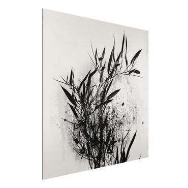 Obraz Alu-Dibond - Graficzny świat roślin - Czarny bambus