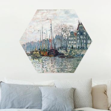 Obraz heksagonalny z Alu-Dibond - Claude Monet - Kromme Waal Amsterdam