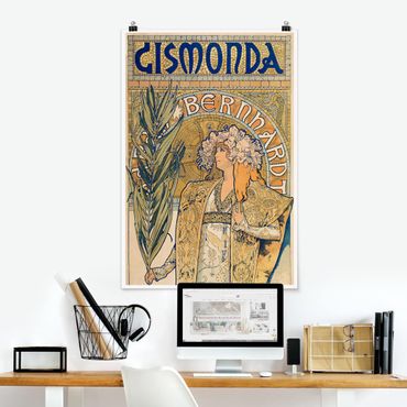 Plakat - Alfons Mucha - Plakat do sztuki Gismonda