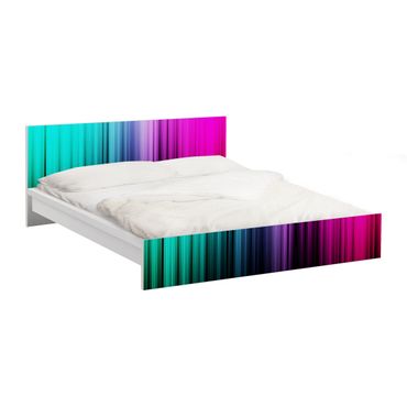 Okleina meblowa IKEA - Malm łóżko 180x200cm - Wyświetlacz tęczy