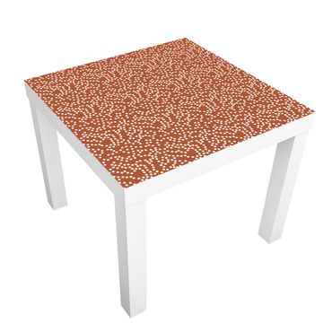 Okleina meblowa IKEA - Lack stolik kawowy - Wzór w kropki brązowy