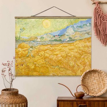 Plakat z wieszakiem - Vincent van Gogh - Pole kukurydzy z żniwiarzem